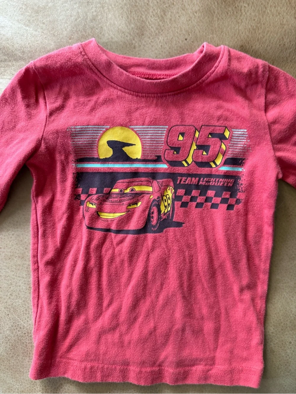 Jumping Beans Disney Long Sleeve Lightning McQueen T-Shirt Size 18M